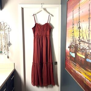 Patrons of Peace Rust Milkmaid Dress